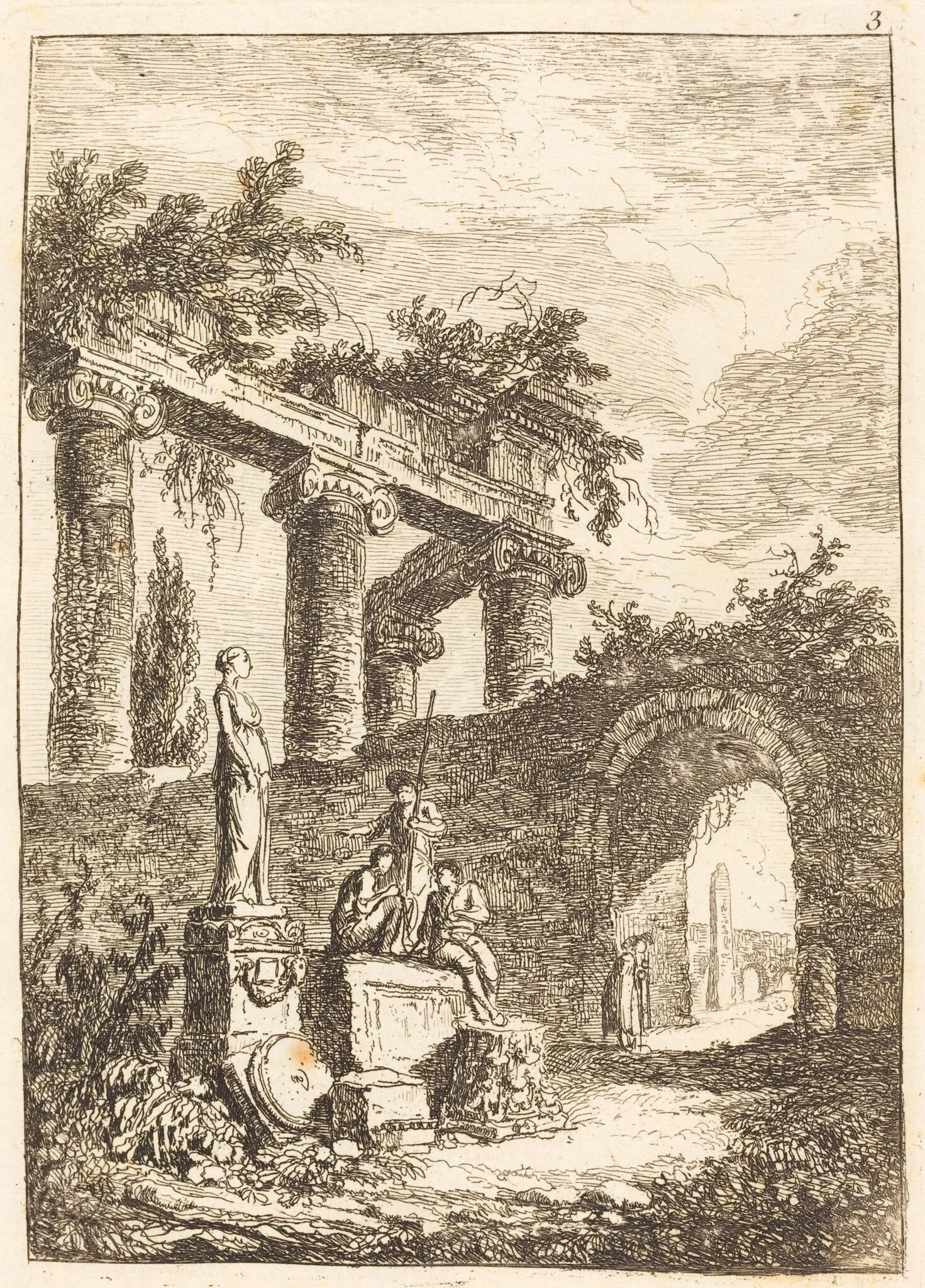 The Statue before the Ruins