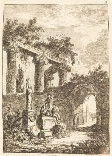 The Statue before the Ruins
