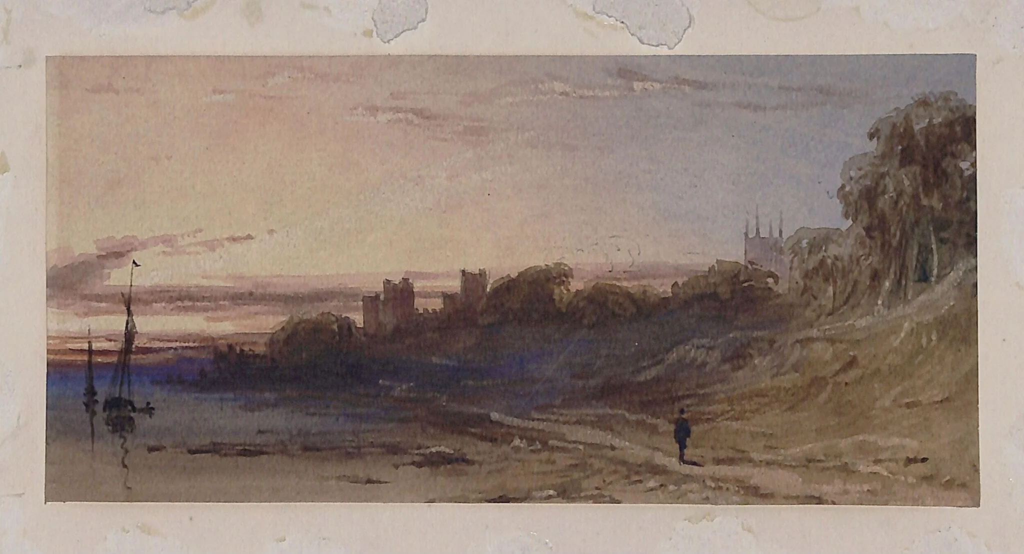 River Scene, by Giles Firman Phillips, watercolor, 1800