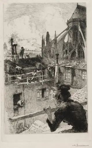 Sur les Toits pres Notre Dame