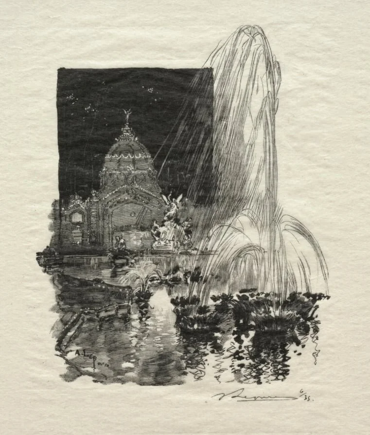 Fontaines Lumineuses, by Auguste Lepère, 1889