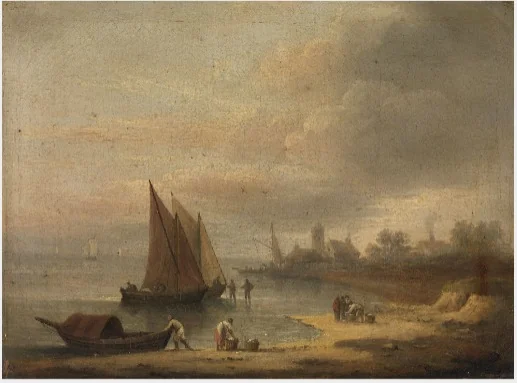 A Coast Scene, by Unknown, oil