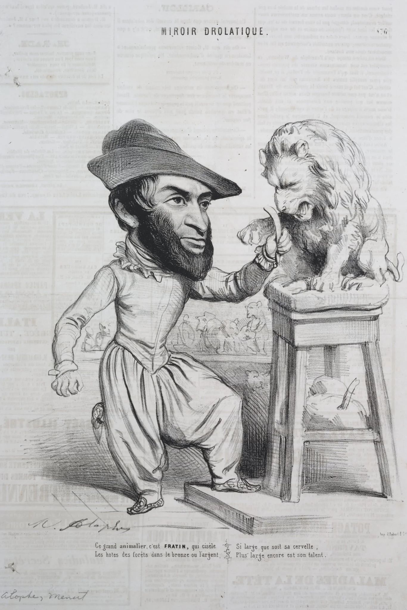 Miroir Drolatique:  No. 6, by Marie Alexandre Alophe, 1842