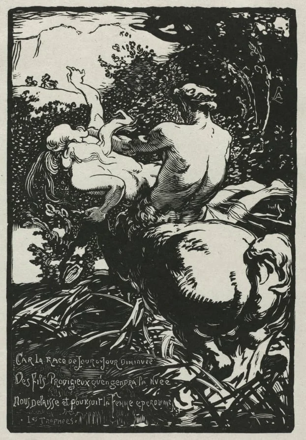 The Centaur, by Auguste Lepère, 1896