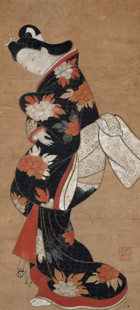 Beauty in a Black Kimono