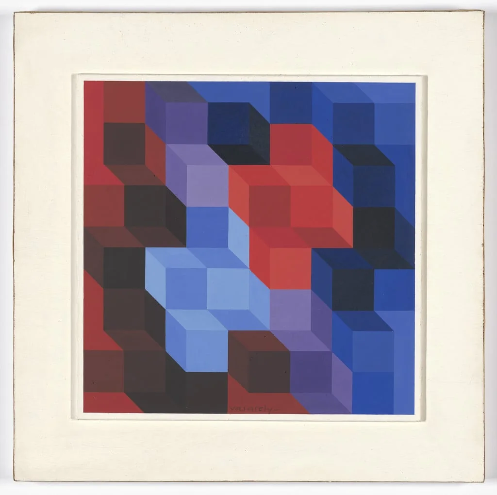 Untitled, by Victor Vasarely, gouache, 1966