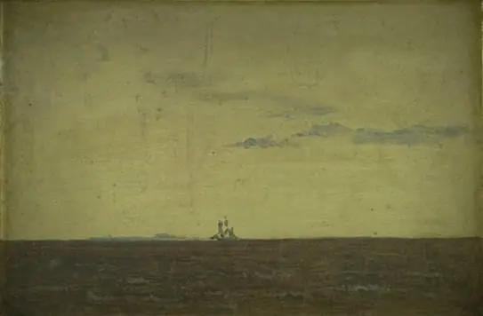 Seascape. Sky at Sunset