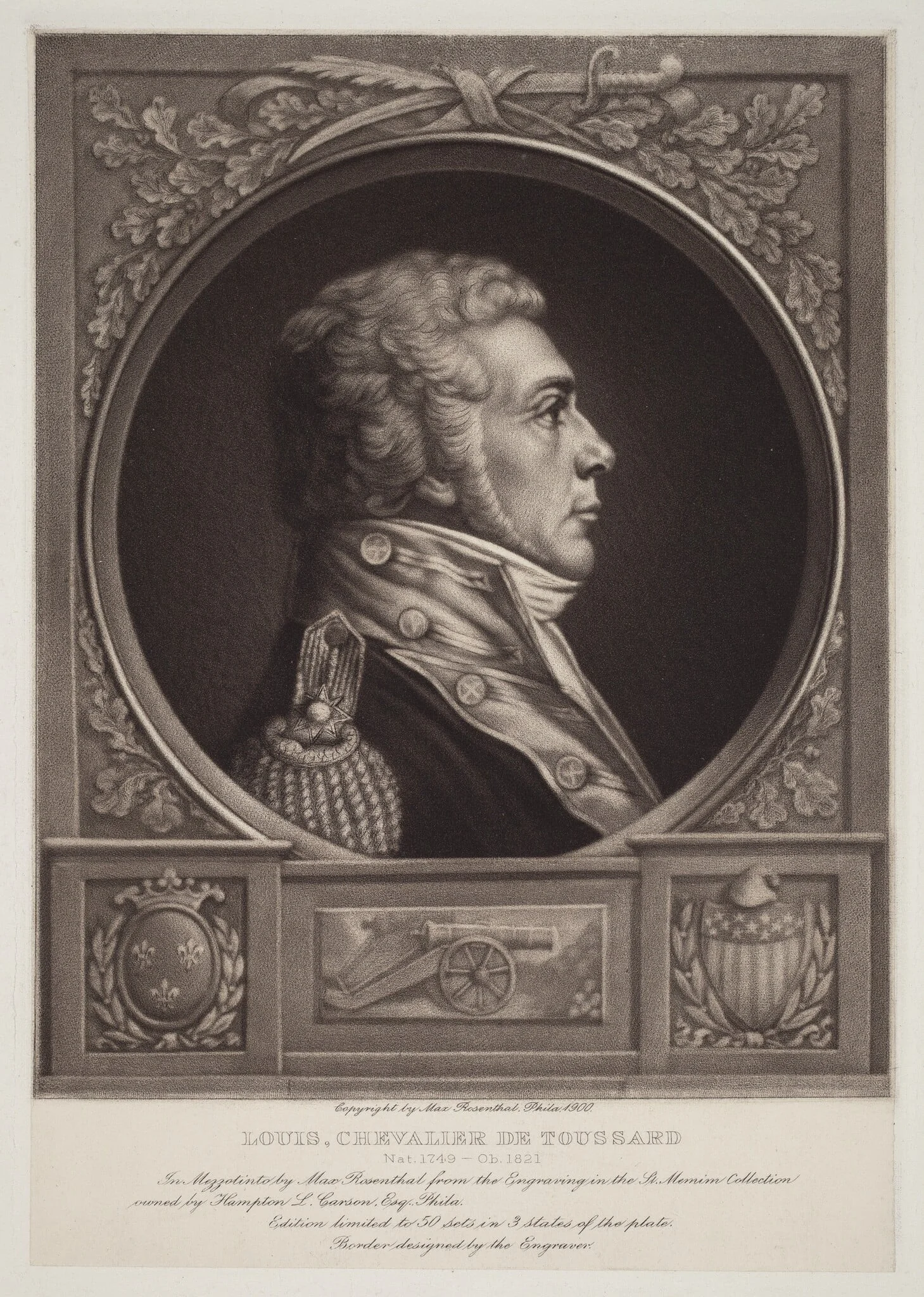 Louis, Chevalier de Toussard, by Max Rosenthal, ink, 1900
