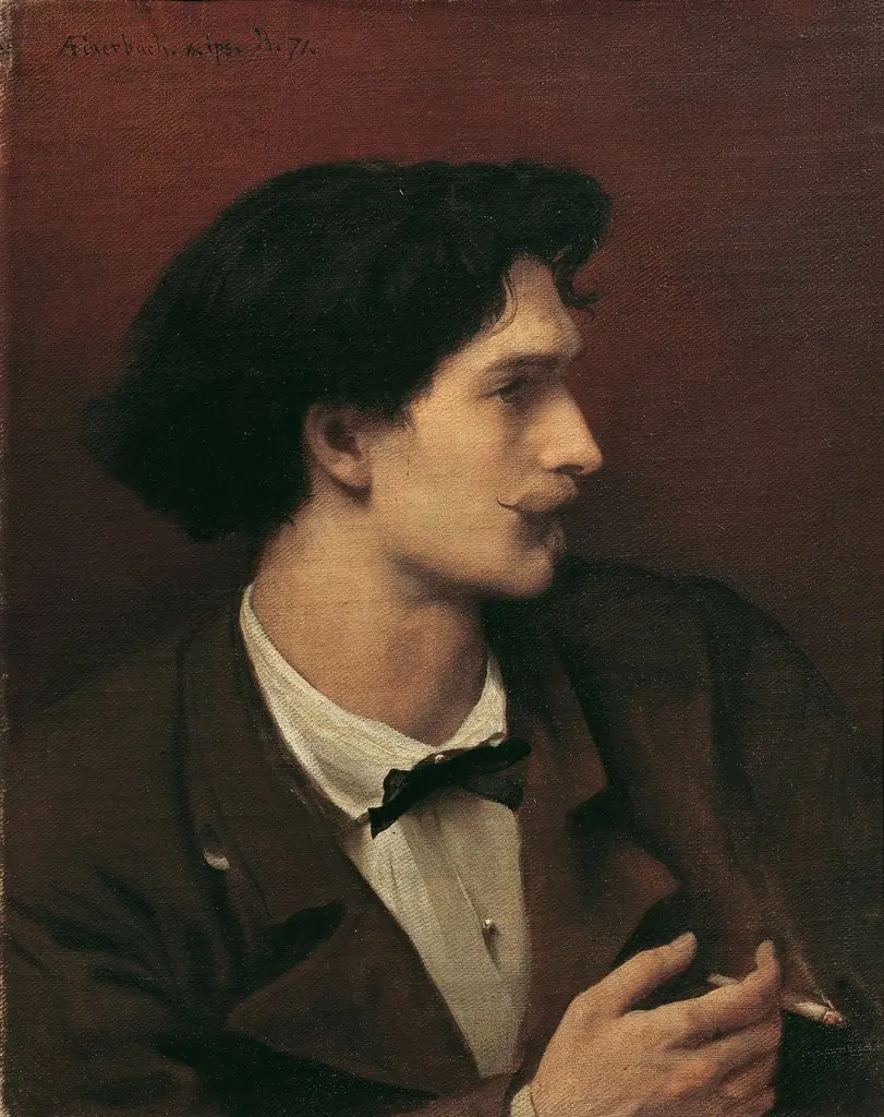 Self-portrait with cigarette