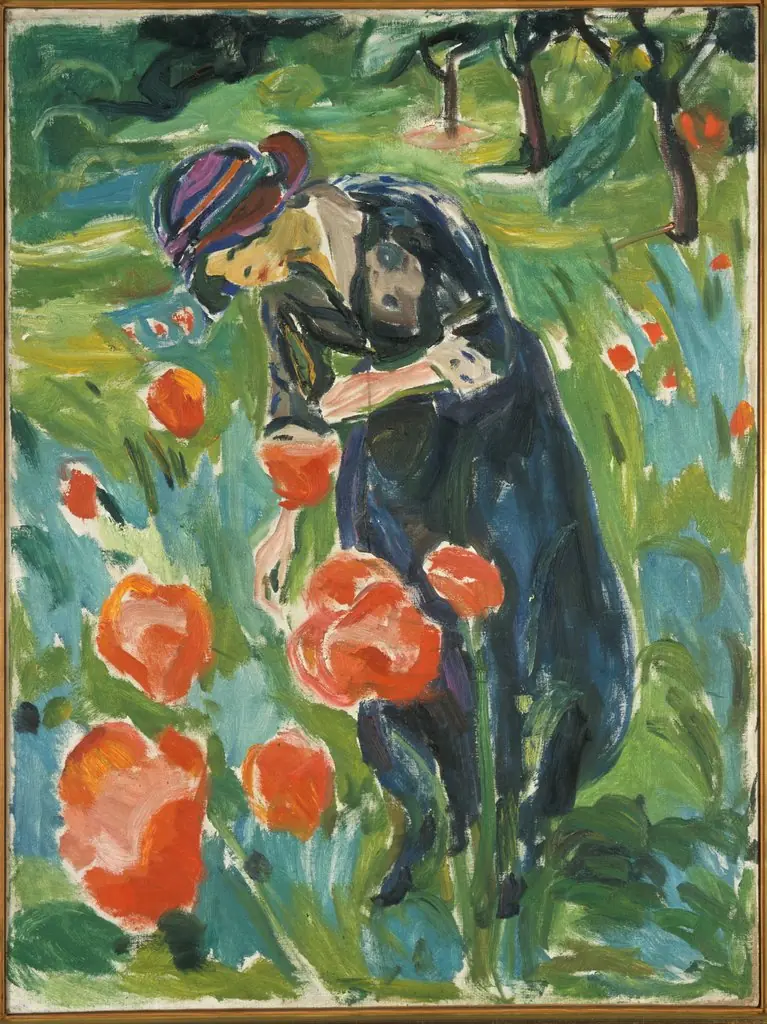 Woman with Poppies