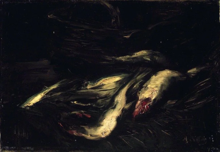 Fish, by Antoine Vollon, oil, 1873