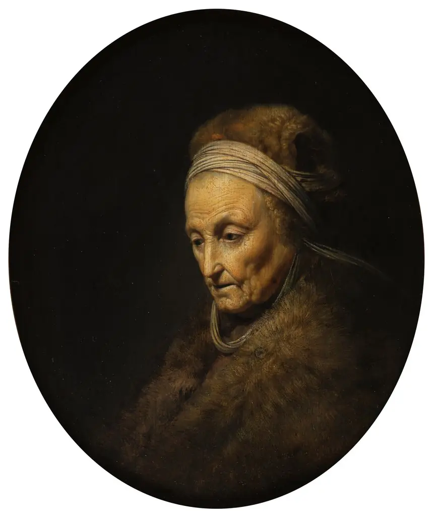 Old Woman with Fur Cap