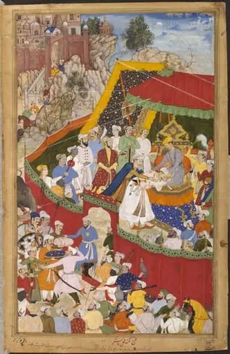 Rai Surjan Hada making Submission to Akbar