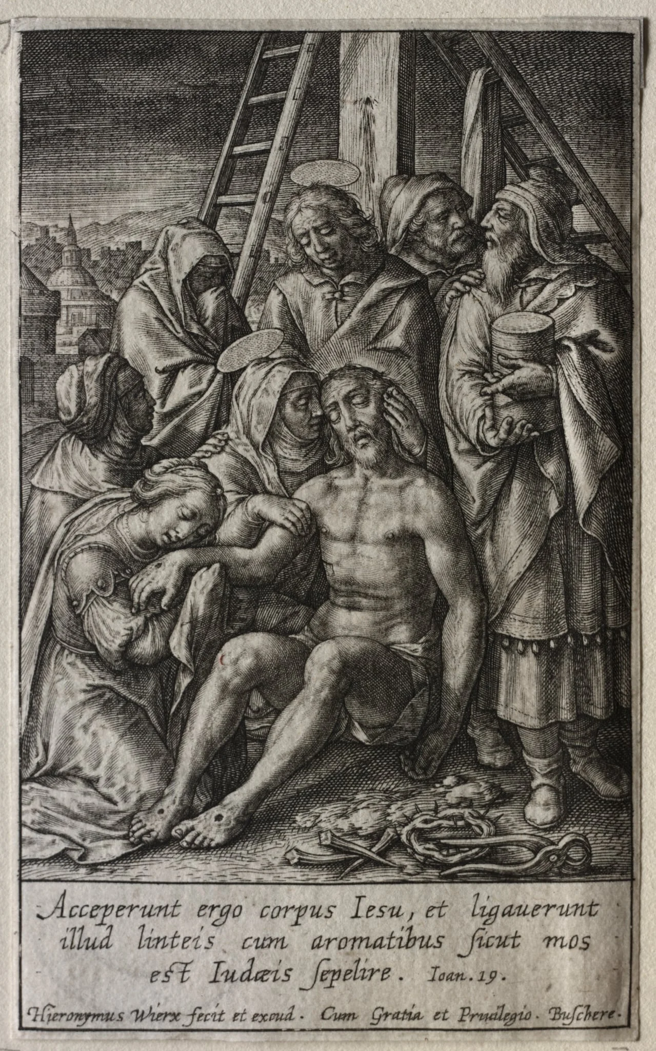 The Passion: The Lamentation, by Hieronymus Wierix, 1619