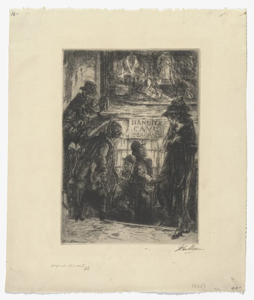 Untitled, by John Sloan, ink, 1920