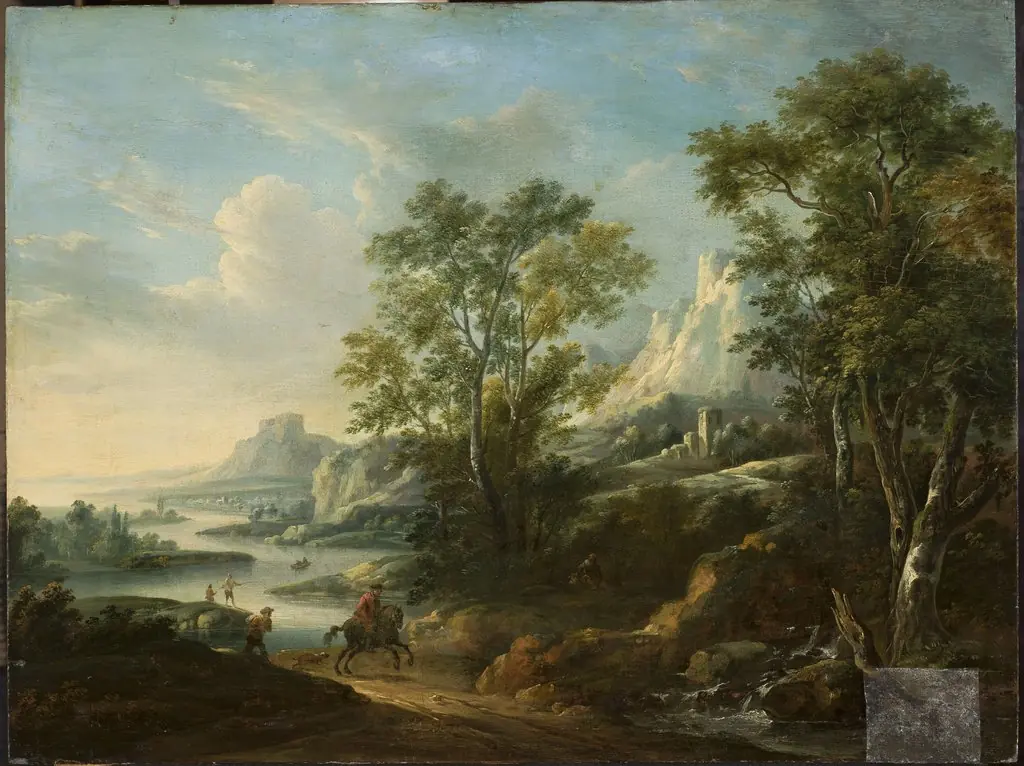 Mountain landscape with a river