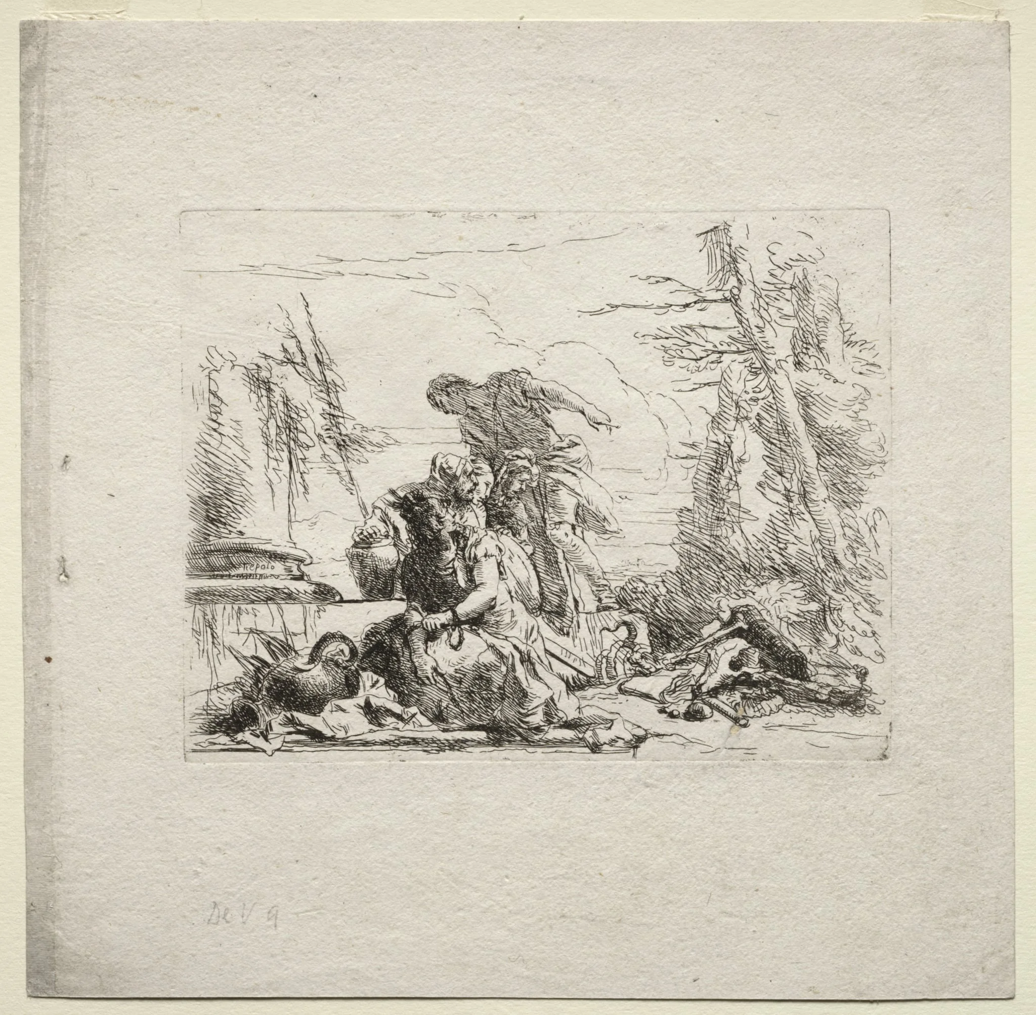 Various Caprices:  The Woman in Handcuffs, by Giovanni Battista Tiepolo, 1742