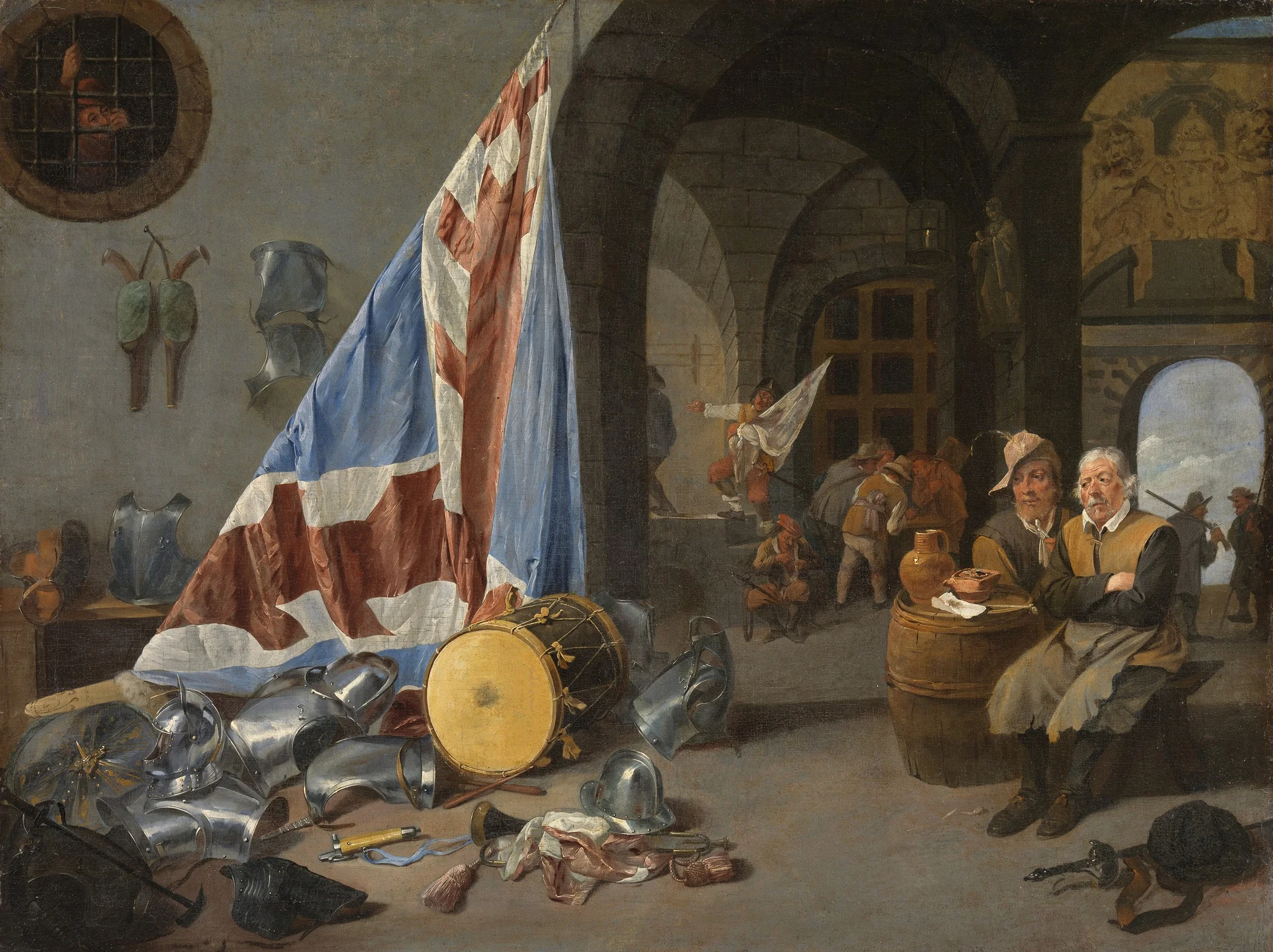 A Guardroom, by David Teniers the Younger, oil, 1660