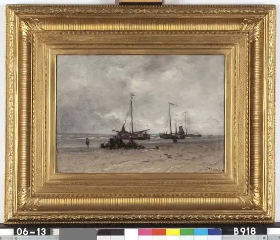 Vissersschepen aan het strand