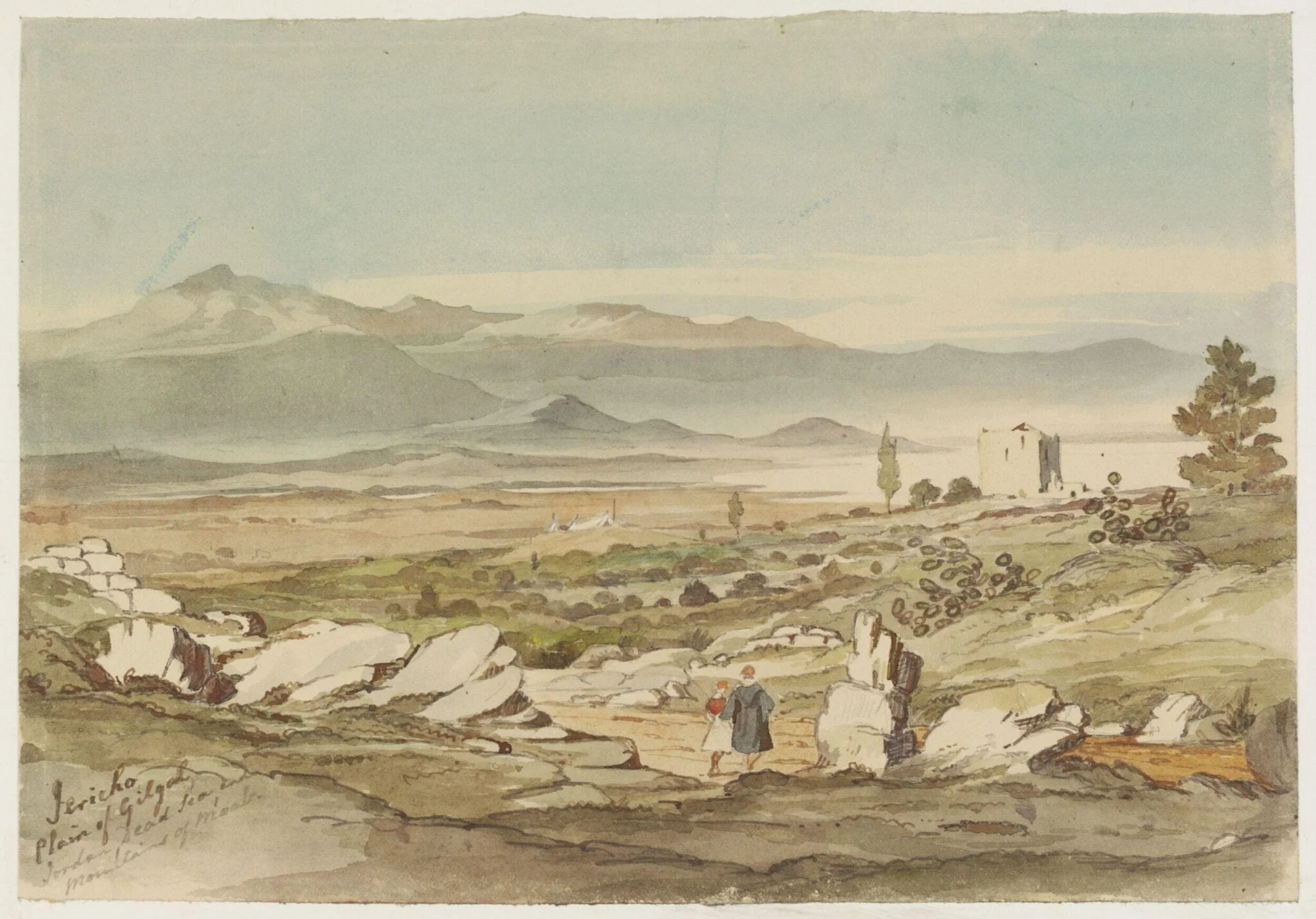 Jericho  Plain of Gilgal, Jordan, Dead Sea, and Mountains of Moab