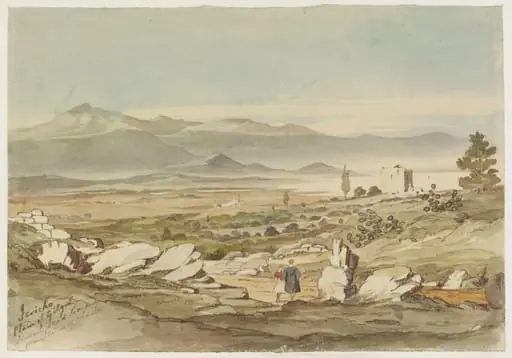 Jericho  Plain of Gilgal, Jordan, Dead Sea, and Mountains of Moab