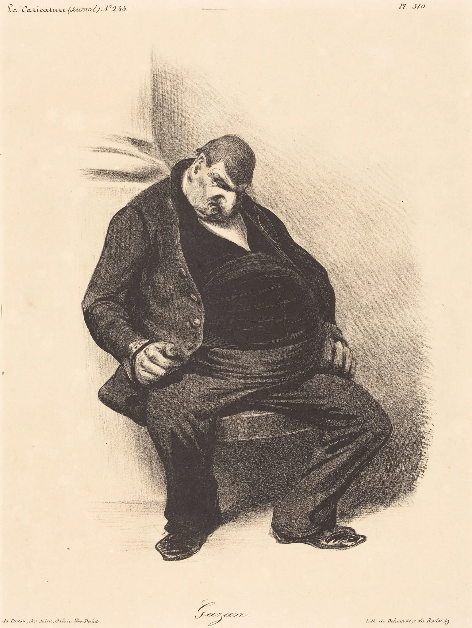 Gazan, by Honoré Daumier, ink, 1835