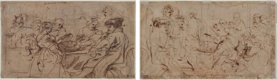 The Feast of Herod (recto); Tomyris with the Head of Cyrus (verso), by Peter Paul Rubens, 1638