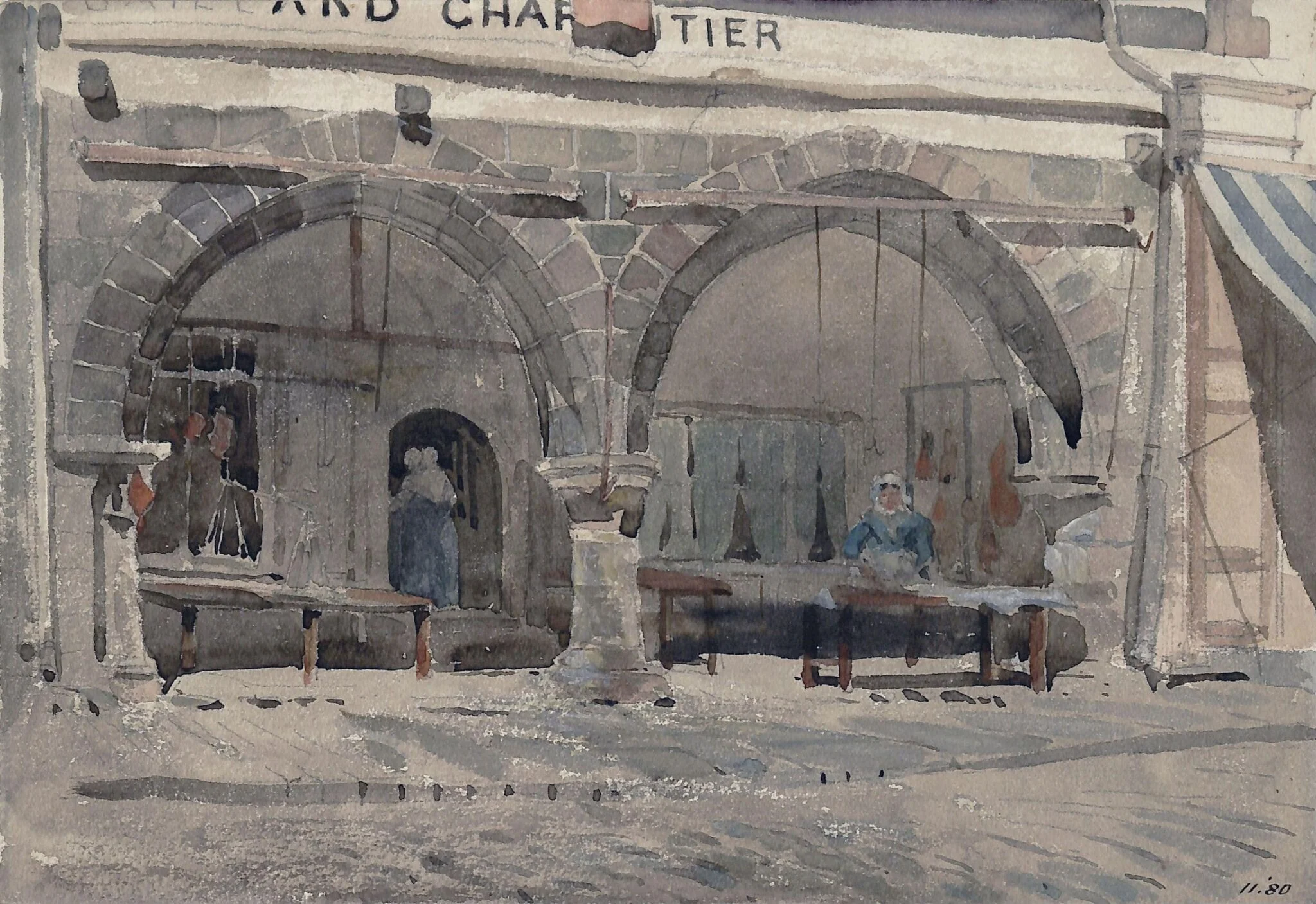 Old arched building at Bol, Brittany