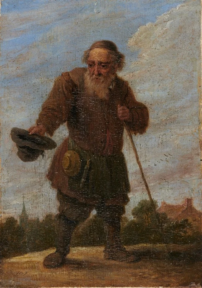 An old Beggar, by David Teniers the Younger, oil, 1660