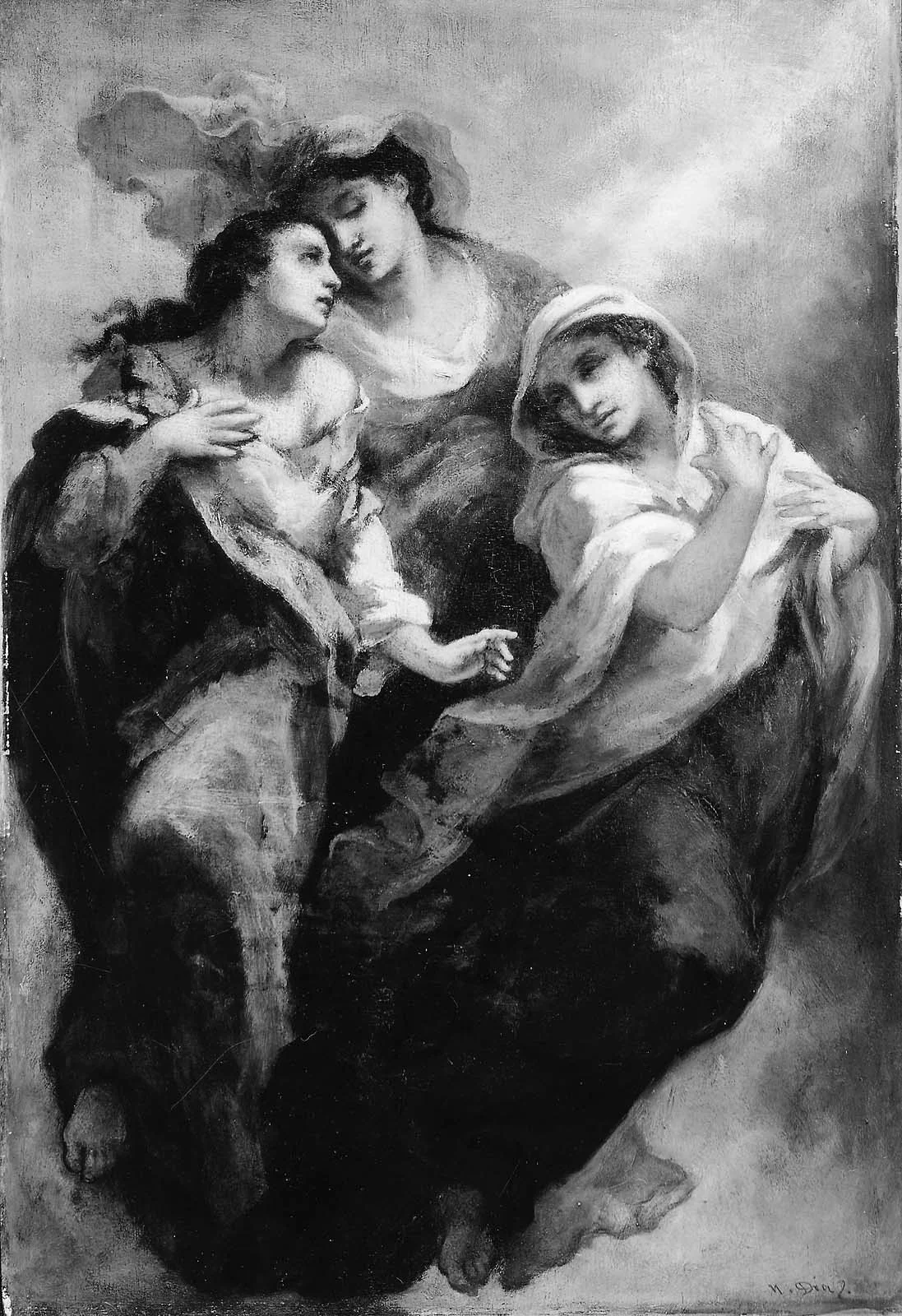 Three Women, by Narcisse Virgilio Díaz, unspecified, 1851