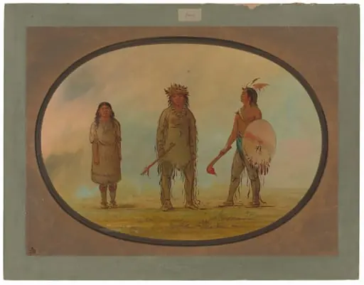 Athapasca Chief, His Wife, and a Warrior