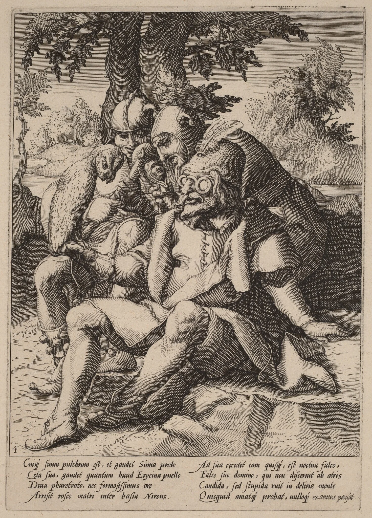 The Wisdom of Fools, by Hendrik Goltzius, ink, 1592