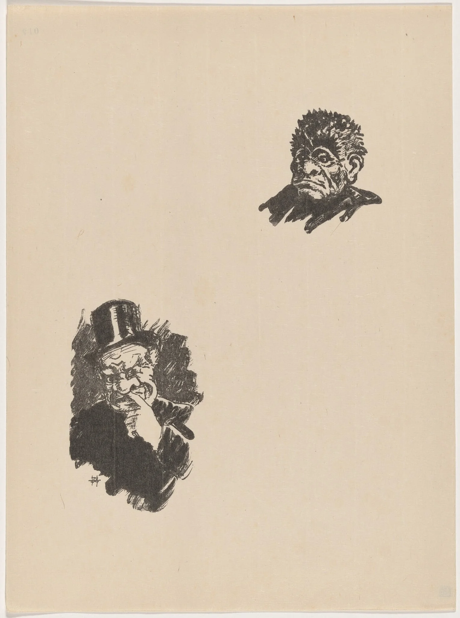 Deux croquis, by Henri-Charles Guérard, ink, 1895