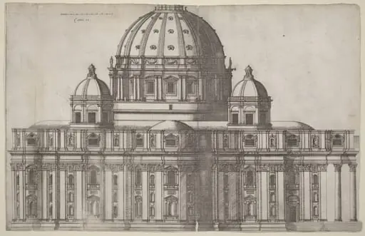 Longitudinal View of Saint Peter's, Rome