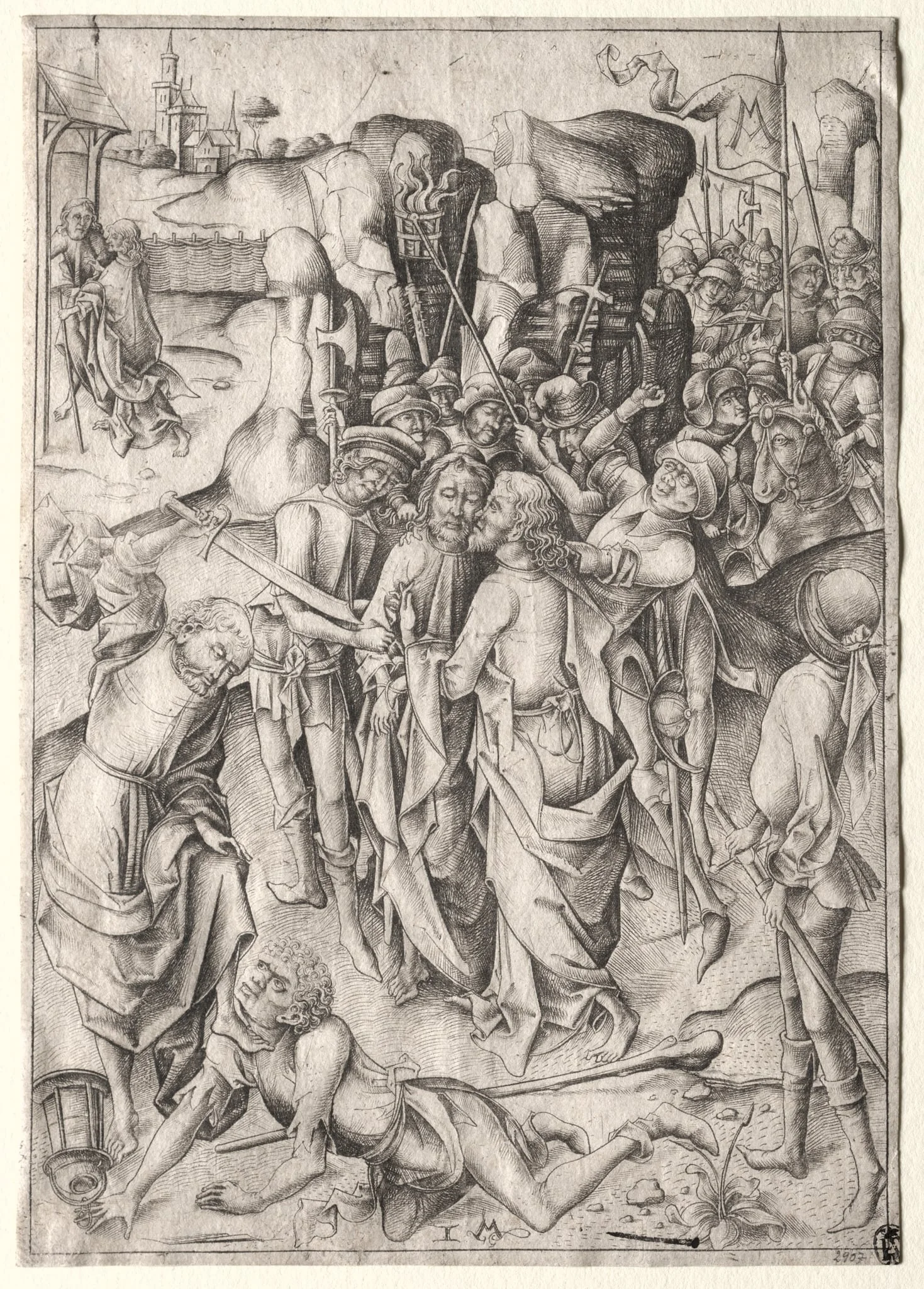 The Passion:  Christ Taken Captive, by Israhel van Meckenem, 1480