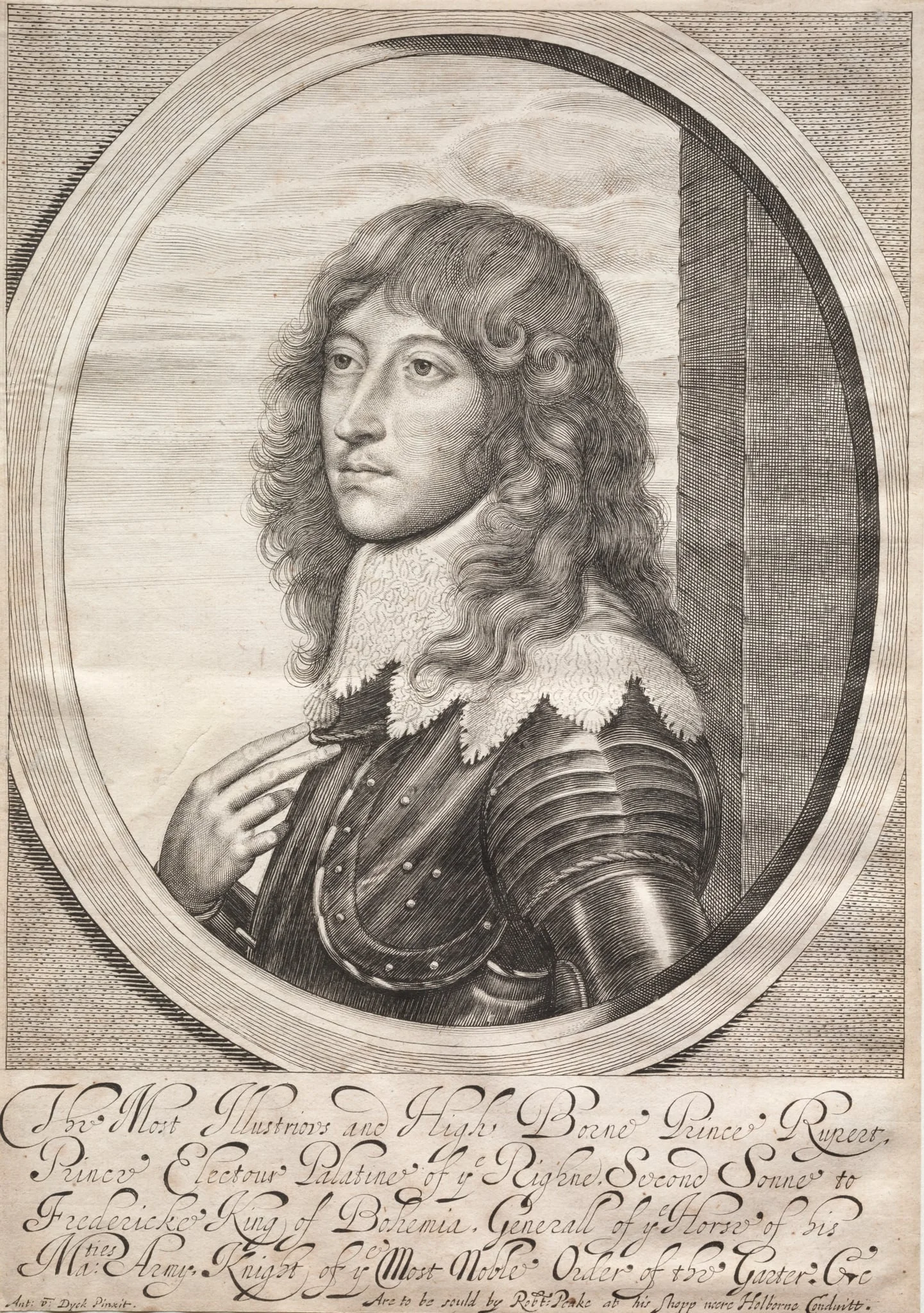 Prince Rupert, by William Faithorne, 1645