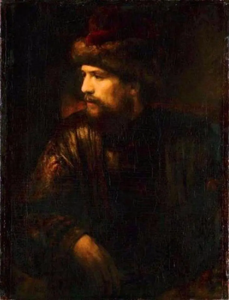 Man with a fur hat