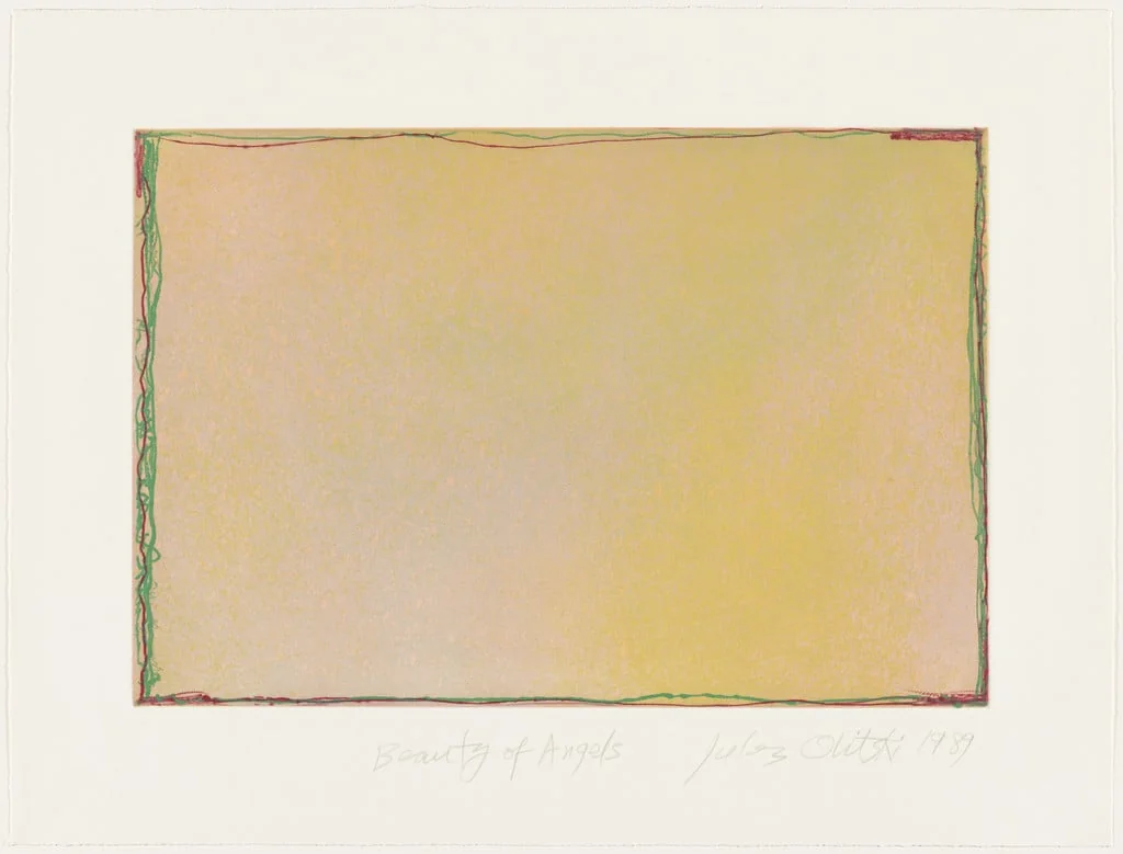 Untitled, by Jules Olitski, ink, 1989