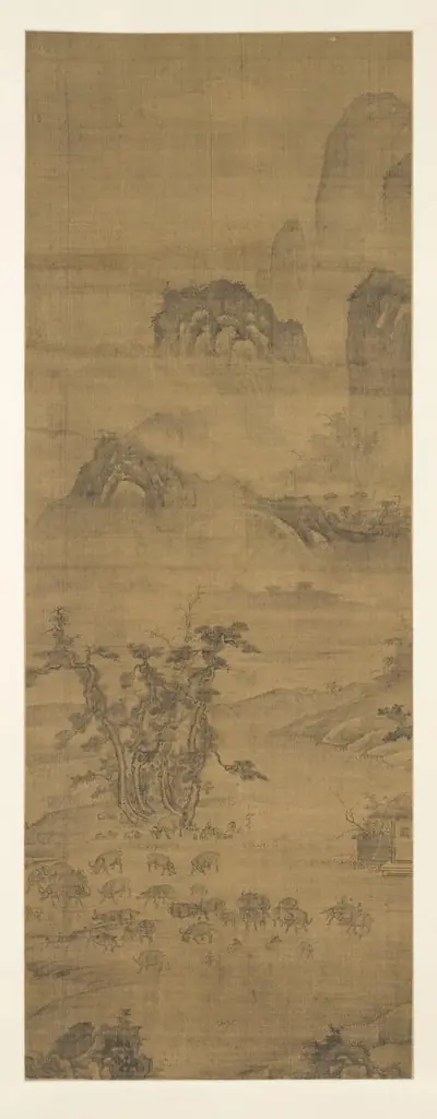 Water Buffaloes in a Mountain Valley