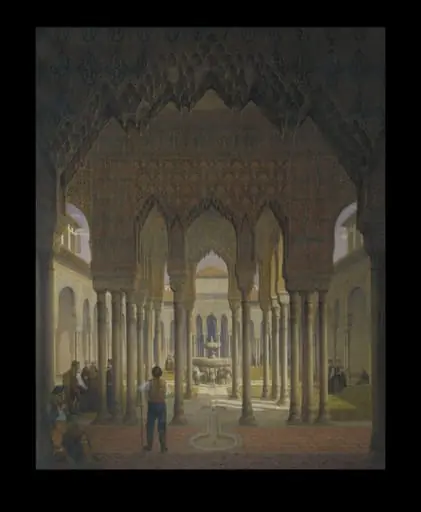The Court of Lions in the Alhambra, Granada.