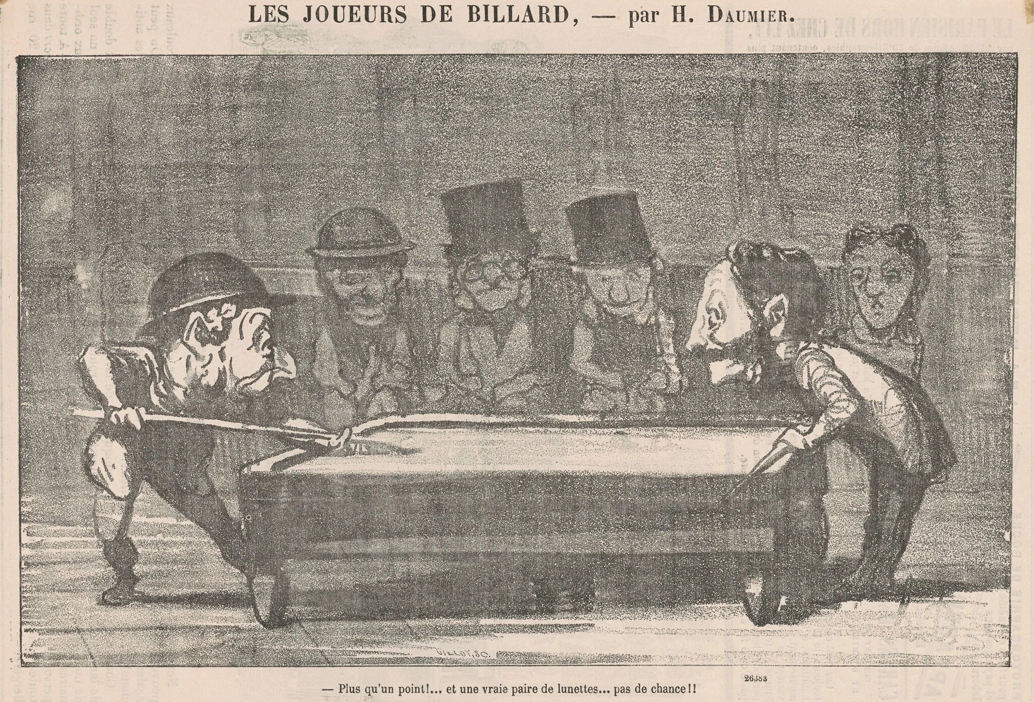 Plus qu'un point! ... Pas de chance!!, by Honoré Daumier, ink, 1865