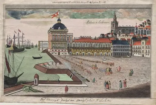 Vista y Prospettiva del Palacio del Rey de Portugal en Lisbona