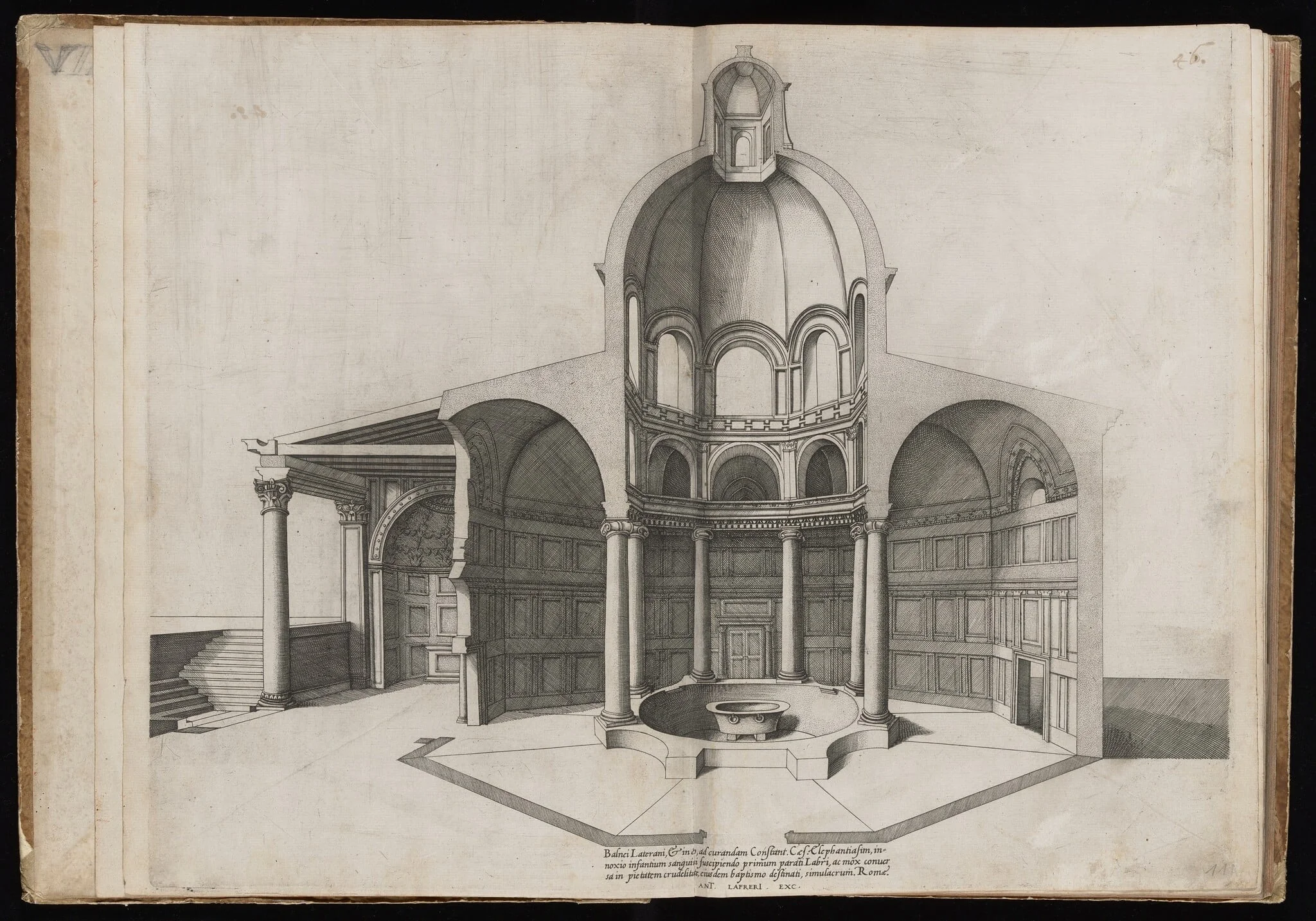 Balnei Laterani [The Lateran Baptistry], by Italian 16th Century, ink, 1544