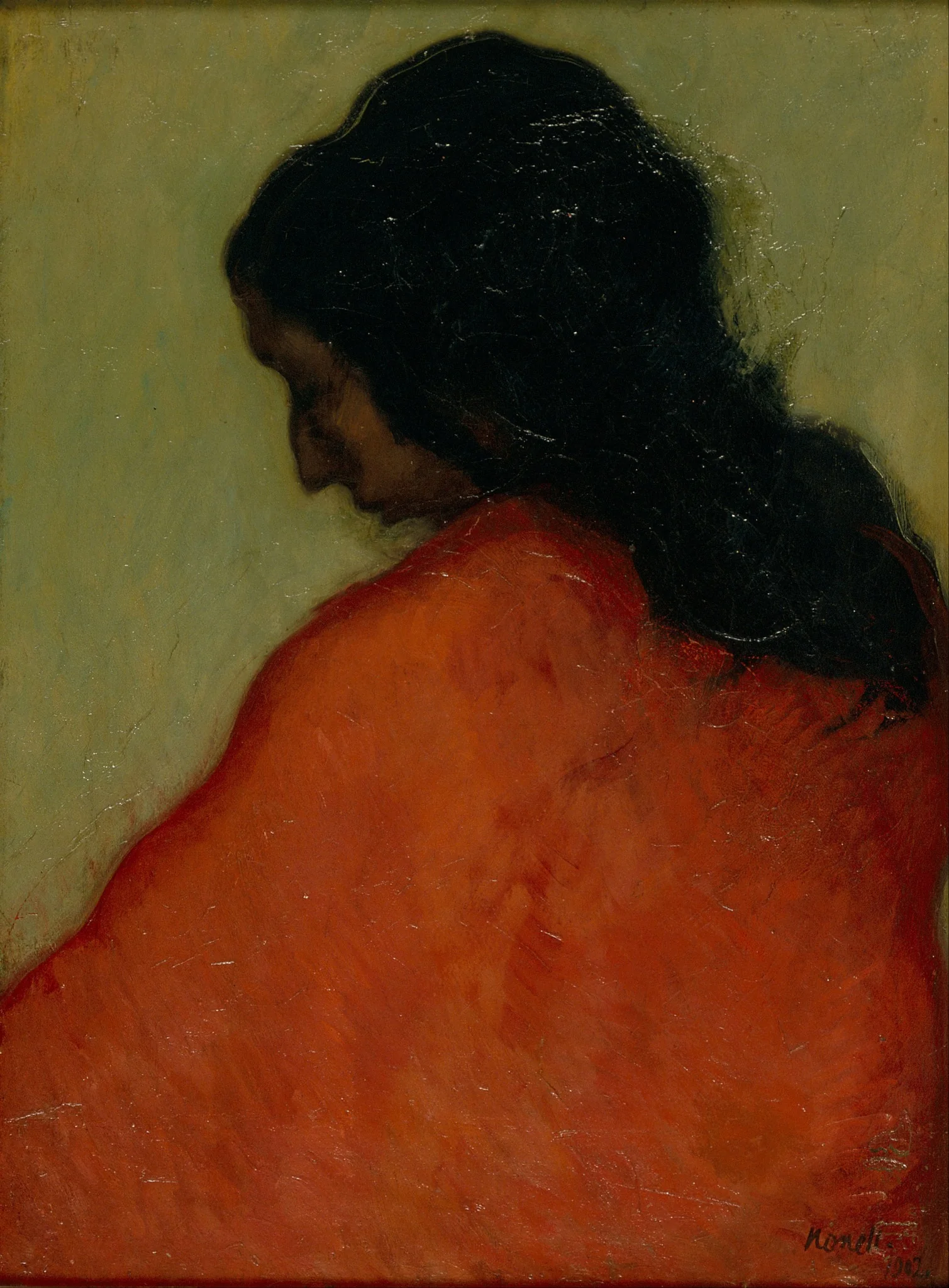 Profile of a Gypsy Woman, by Isidre Nonell, oil, 1902