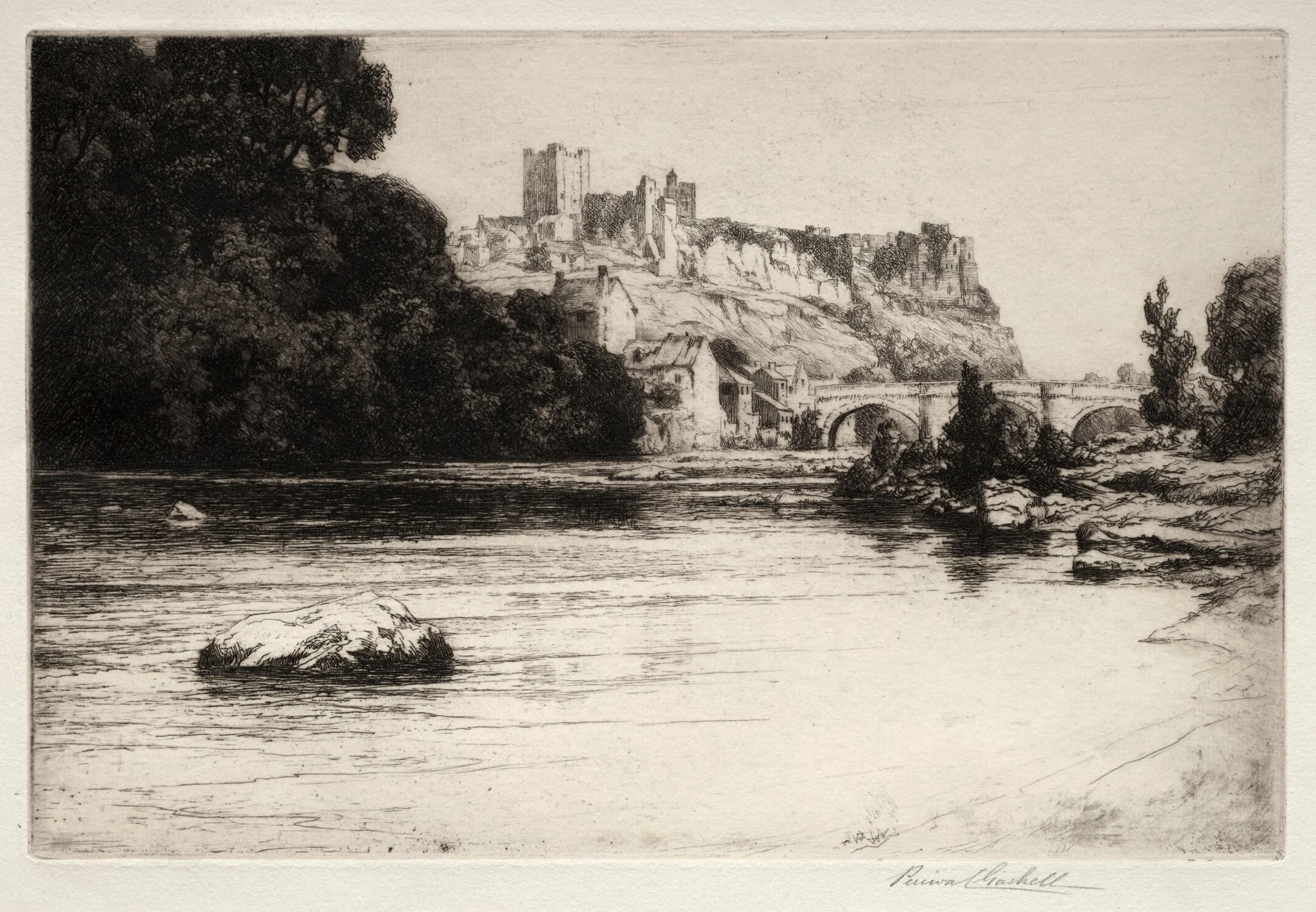 Richmond Castle, by George Percival Gaskell, 1911