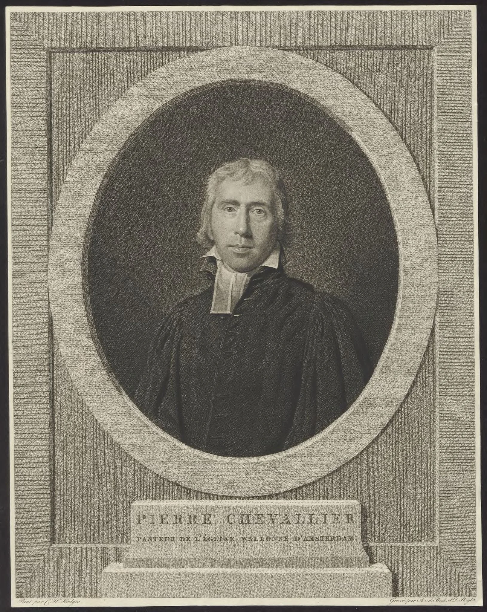 Portrait of Pierre Chevallier, Walloon minister in Amsterdam, by Unknown, unspecified, 1850