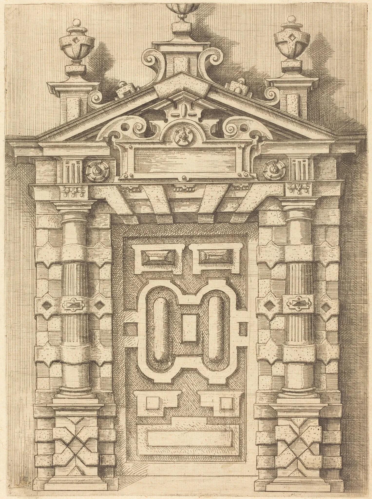 Pedimented Doorway