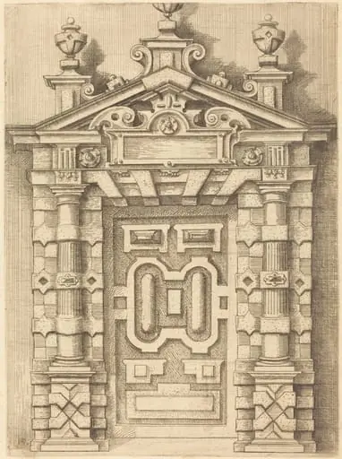 Pedimented Doorway