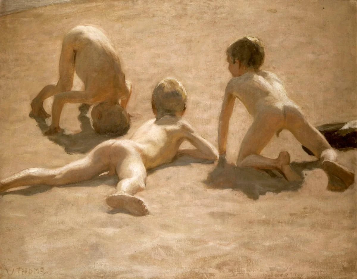 Leikkiviä poikia, by Verner Thomé, unspecified