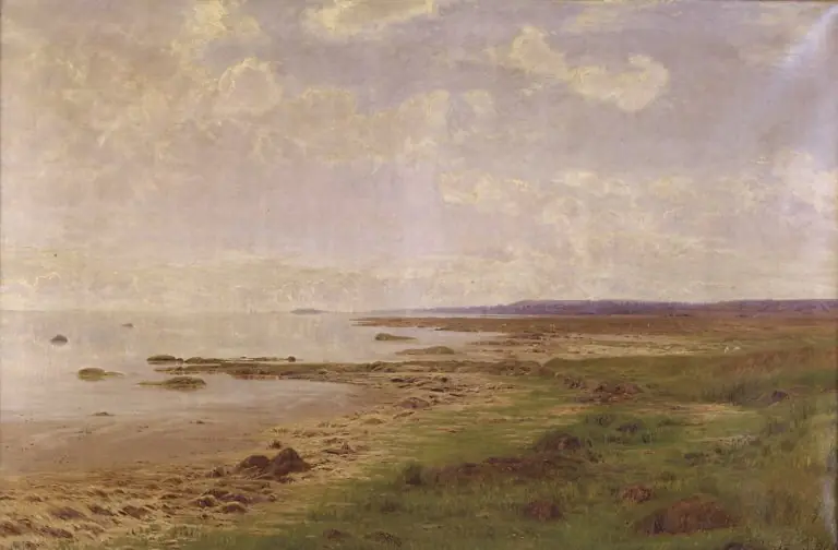 Parti af Jyllands østkyst. Stille sommerdag